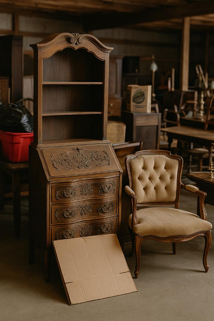 estate sale chairs desks maine